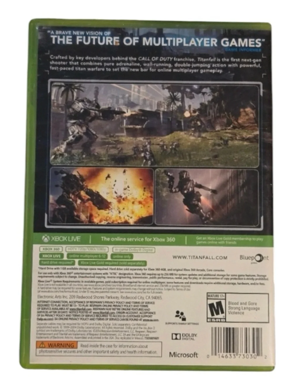 Xbox 360 Game ~ Titanfall ~ Video Game